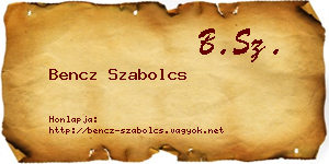 Bencz Szabolcs névjegykártya